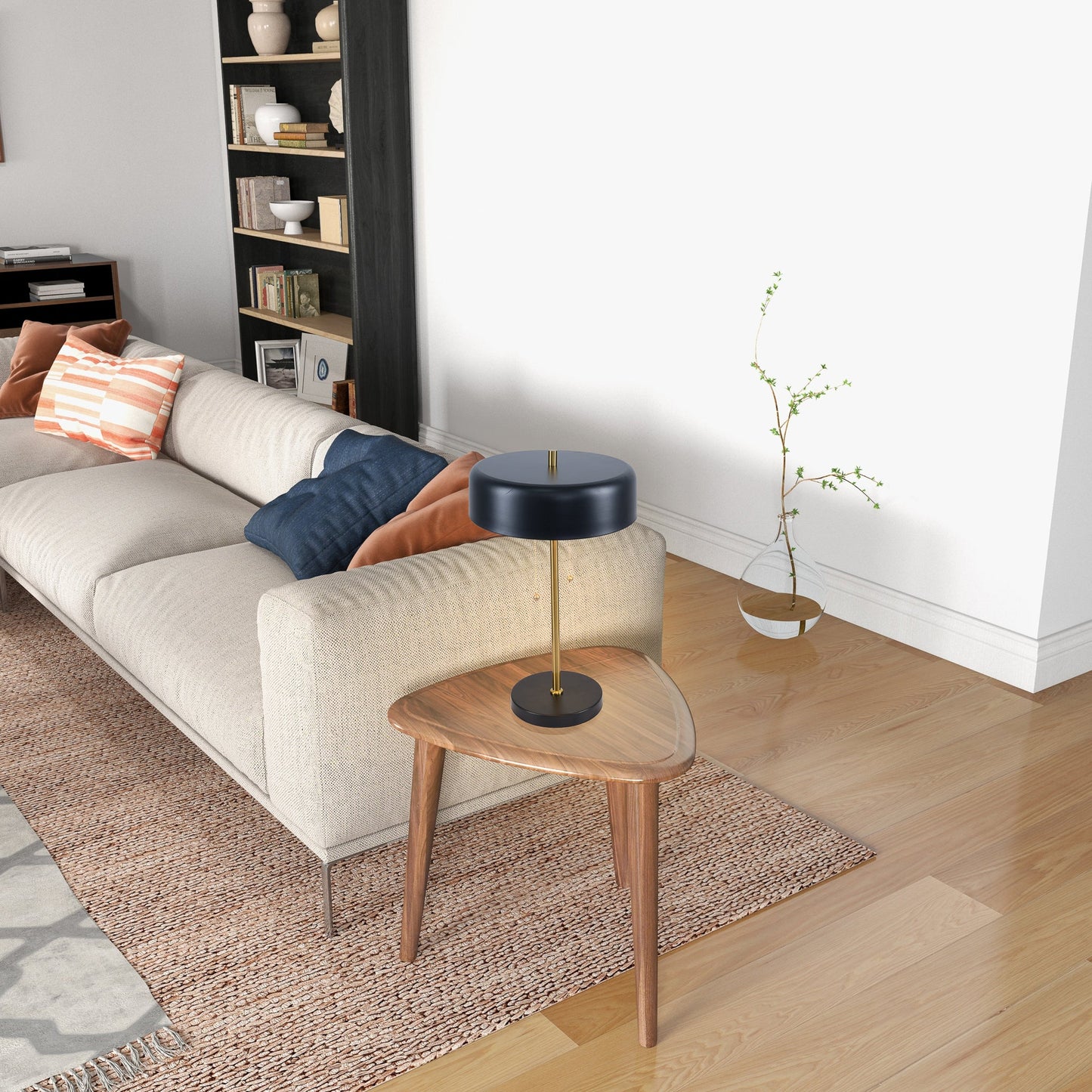 Obni Table Lamp with Black outer and White inner