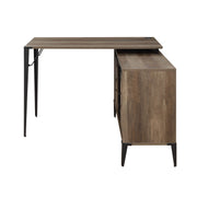 Zakwani Writing Desk - Rustic Oak & Black (48"W x 48"D x 31"H)
