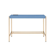 Midriaks Writing Desk W/USB - Navy Blue & Gold