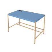 Midriaks Writing Desk W/USB - Navy Blue & Gold