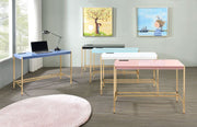 Midriaks Writing Desk W/USB - Navy Blue & Gold