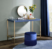 Midriaks Writing Desk W/USB - Navy Blue & Gold