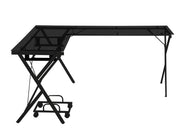 Demas 62"L Computer Desk with Tempered Glass