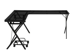 Demas 62"L Computer Desk with Tempered Glass