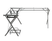Demas 62"L Computer Desk with Tempered Glass