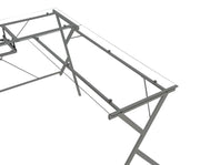 Demas 62"L Computer Desk with Tempered Glass
