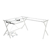 Demas 62"L Computer Desk with Tempered Glass