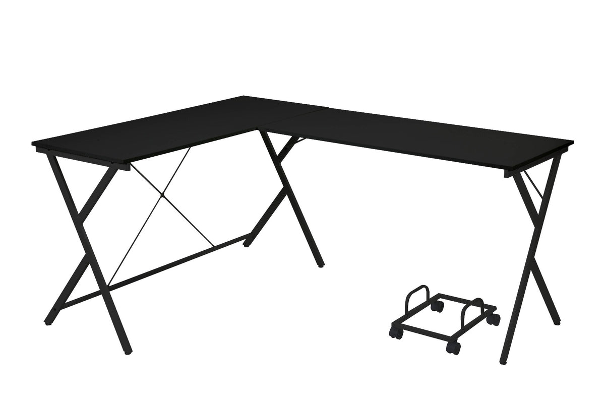 Escritorio para computadora Demas de 62" de largo con estructura metálica en forma de X