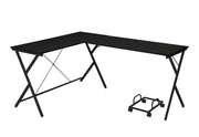 Escritorio para computadora Demas de 62" de largo con estructura metálica en forma de X