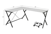 Escritorio para computadora Demas de 62" de largo con estructura metálica en forma de X