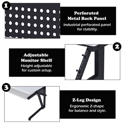 Saida Music Desk - White