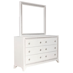 Cassie Dresser and Mirror Set in Pearl Finish