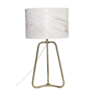 Lámpara de mesa Optima con pantalla de mármol - Bronce