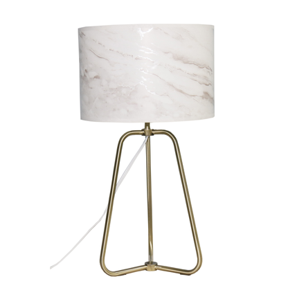 Lámpara de mesa Optima con pantalla de mármol - Bronce