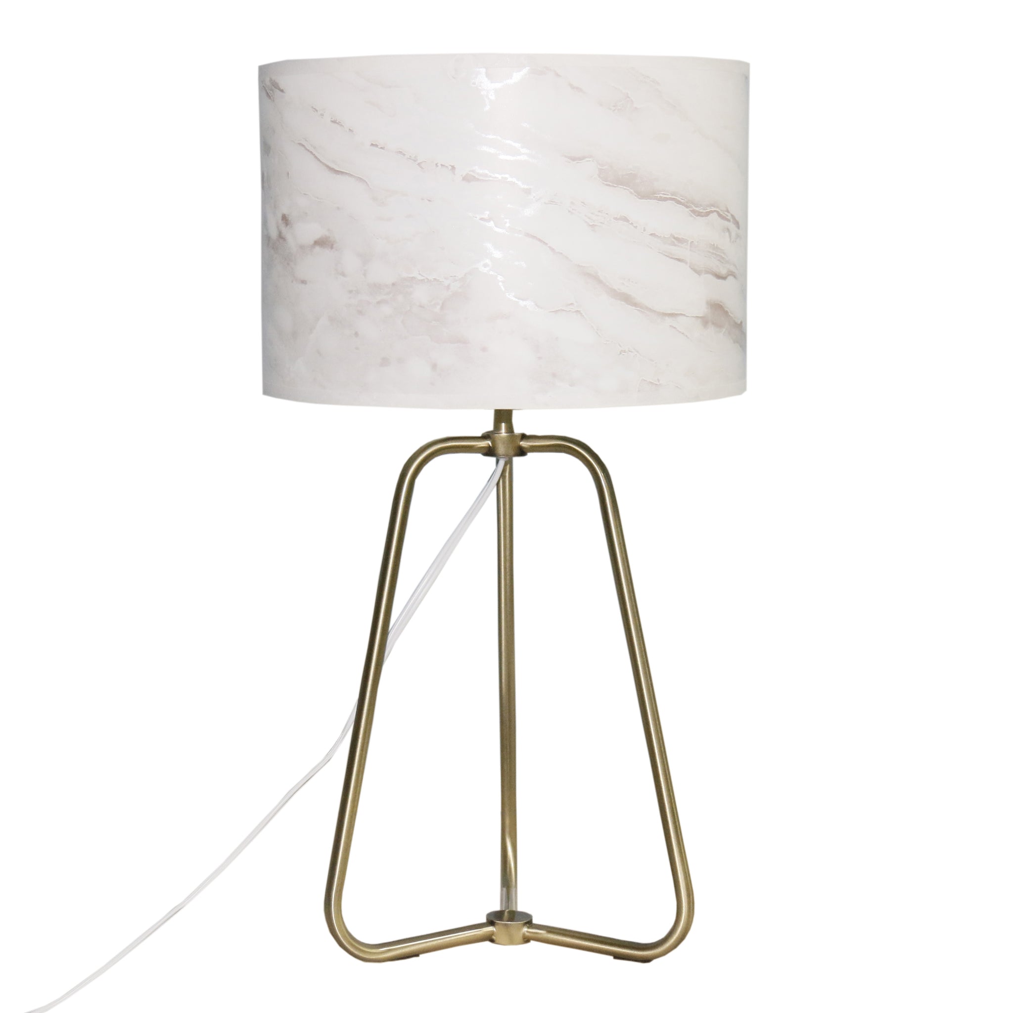 Lámpara de mesa Optima con pantalla de mármol - Bronce