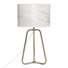 Lámpara de mesa Optima con pantalla de mármol - Bronce