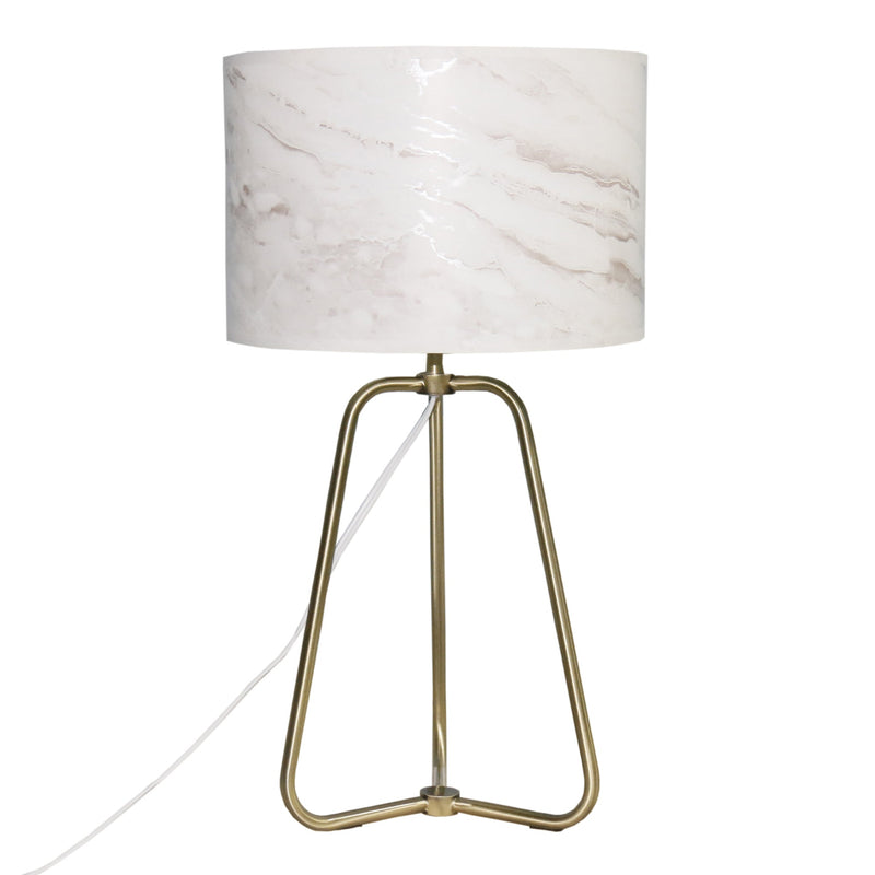 Lámpara de mesa Optima con pantalla de mármol - Bronce
