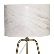 Lámpara de mesa Optima con pantalla de mármol - Bronce