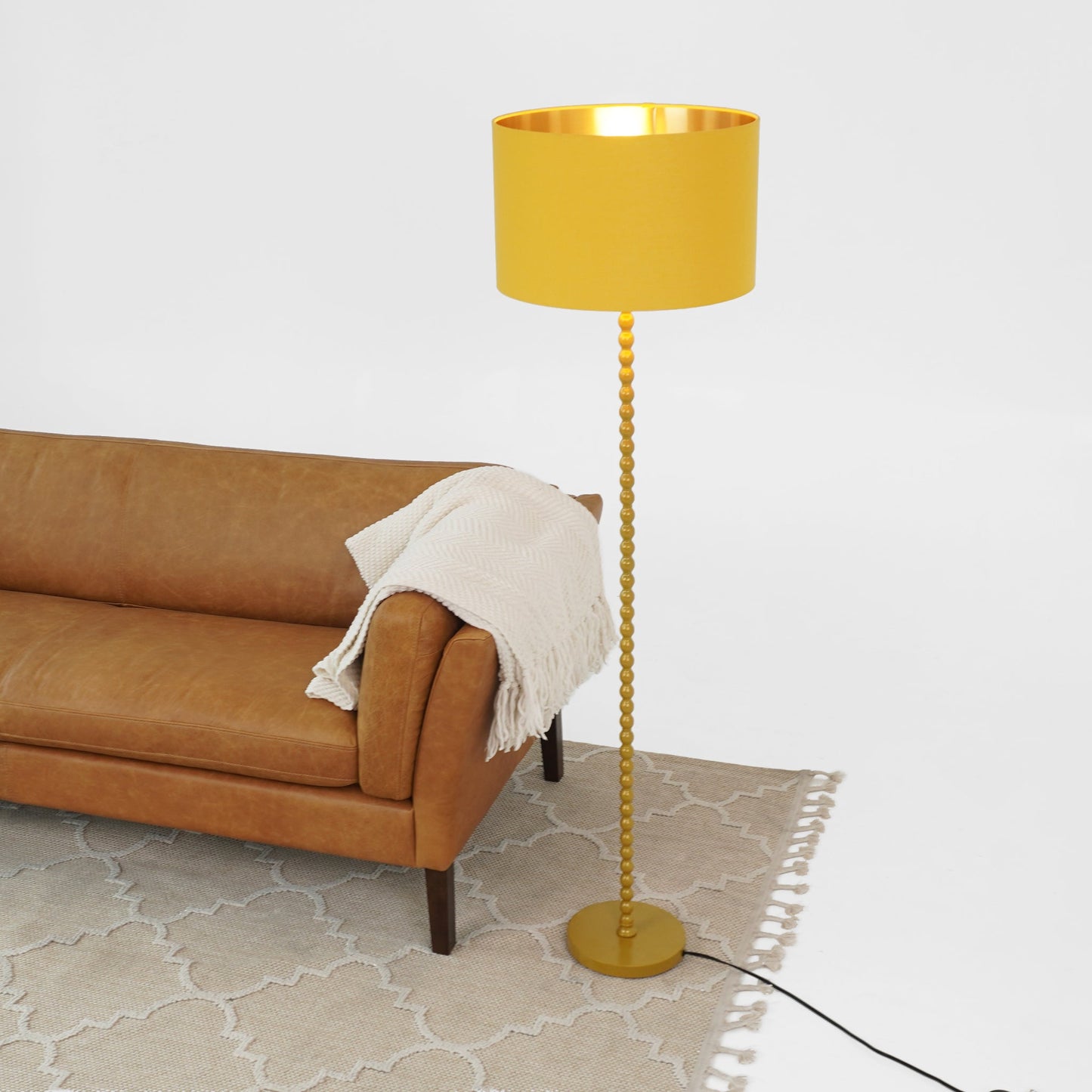 Orbit Floor Lamp Ochre and Gold