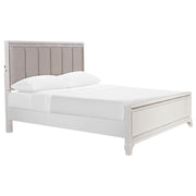 Cassie King Bed in Pearl Finish