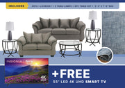 Free Smart TV + Darcy 8PC Living Room Package