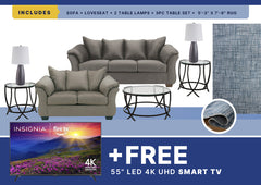 Free Smart TV + Darcy 8PC Living Room Package