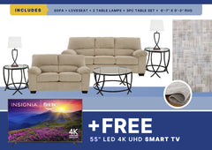 Free Smart TV +  SimpleJoy 8PC Living Room Package