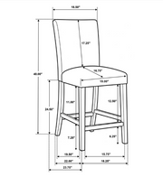Paxton 5-piece Round Glass Top Counter Height Dining Set