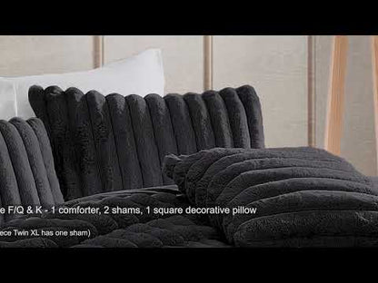 Ethan Black 4PC Comforter Set