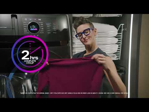  GE Profile All-in-One Electric Laundry Center with Fast Airflow Drying System PFQ97HSPVRS EXTERNAL_VIDEO 3