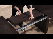 Mesa de comedor Evan de 78 a 96 pulgadas con hojas de 18 pulgadas 