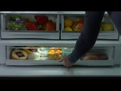  GE Profile 36-inch, 22.2 cu.ft. Counter-Depth French 3-Door Refrigerator with Water and Ice Dispensing System PYE22KYNFS EXTERNAL_VIDEO 1