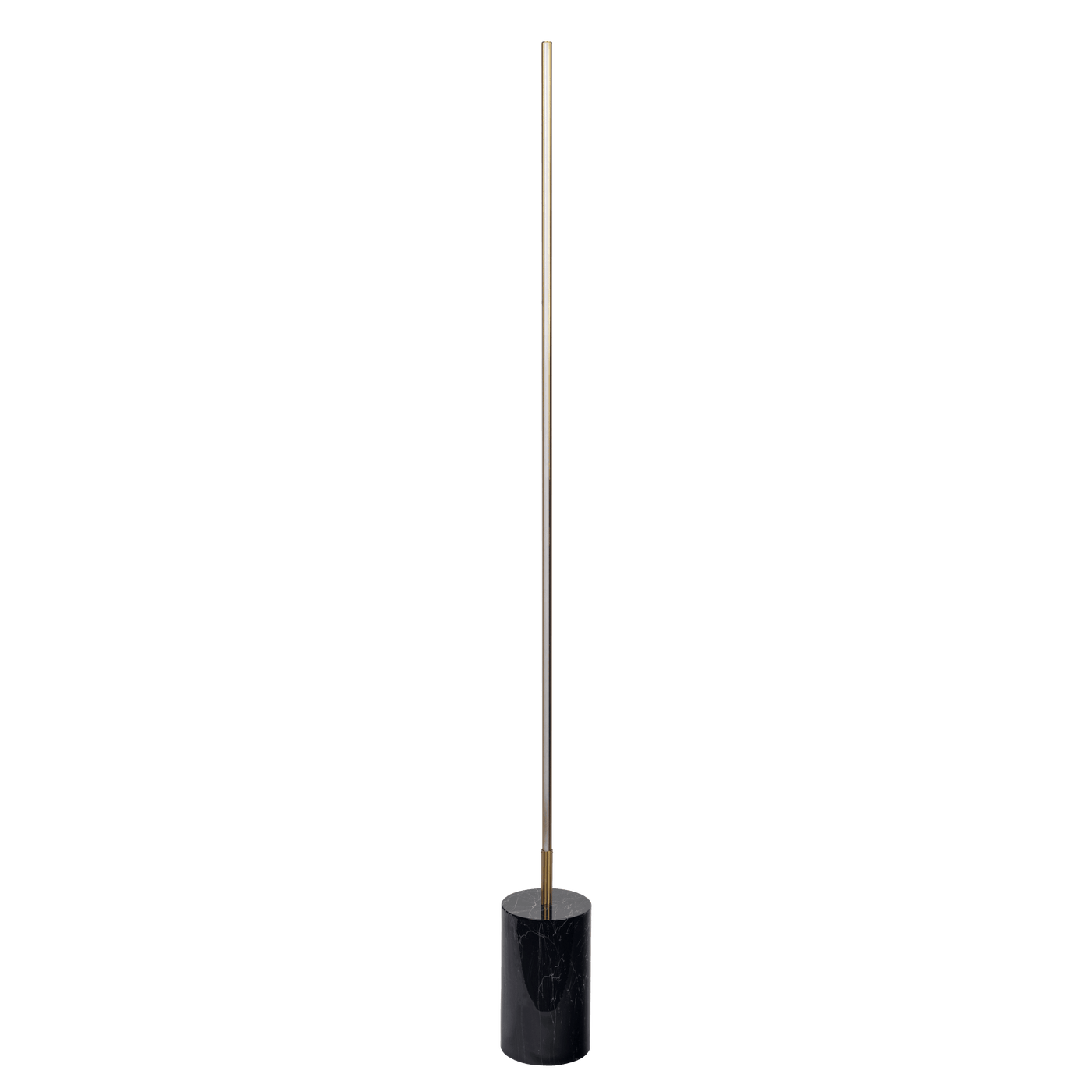 Lámpara de pie LED Prism Brassed Gold con interruptor de encendido y apagado y base de mármol sintético