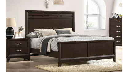Beaumont Panel Bed in Merlot