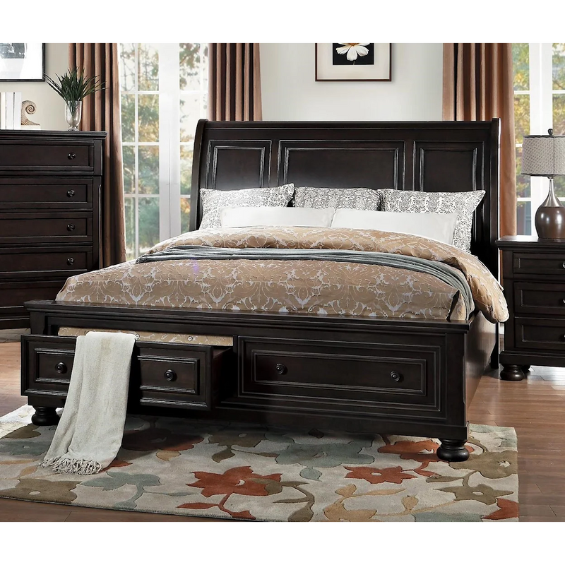 Begonia Grayish King Storage Bed