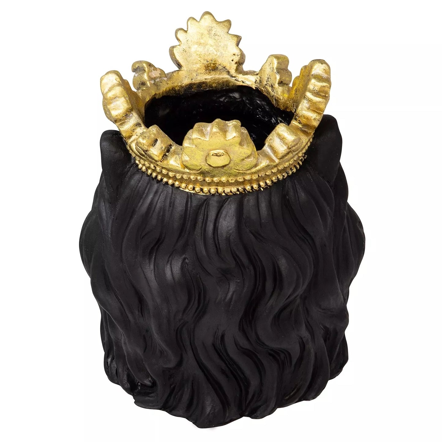 9" Lion Head Planter with Crown