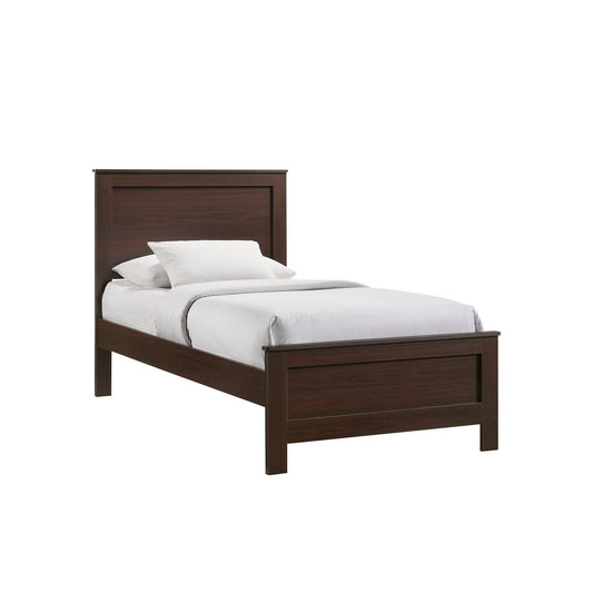 Sami Youth Panel Bed in Espresso