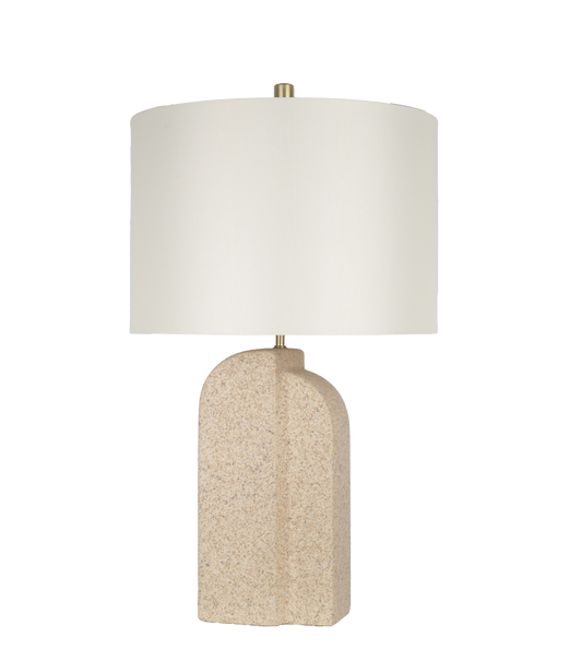 Sculpted Sandstone Ceramic Table Lamp (Case Pack 2)