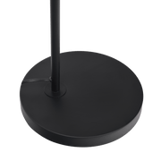 Seoul Black Floor Lamp with Rotary Switch Wood Table Metal Base