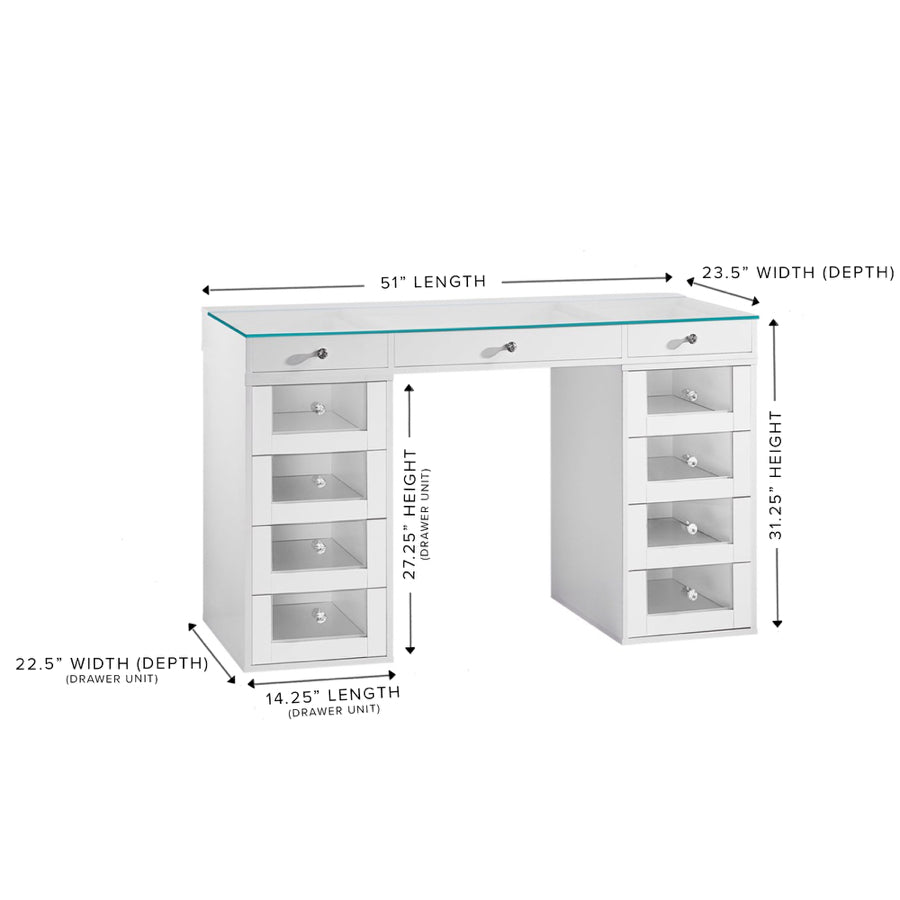 SlayStation 2.0 Glass Tabletop and 4 Drawer Units Bundle