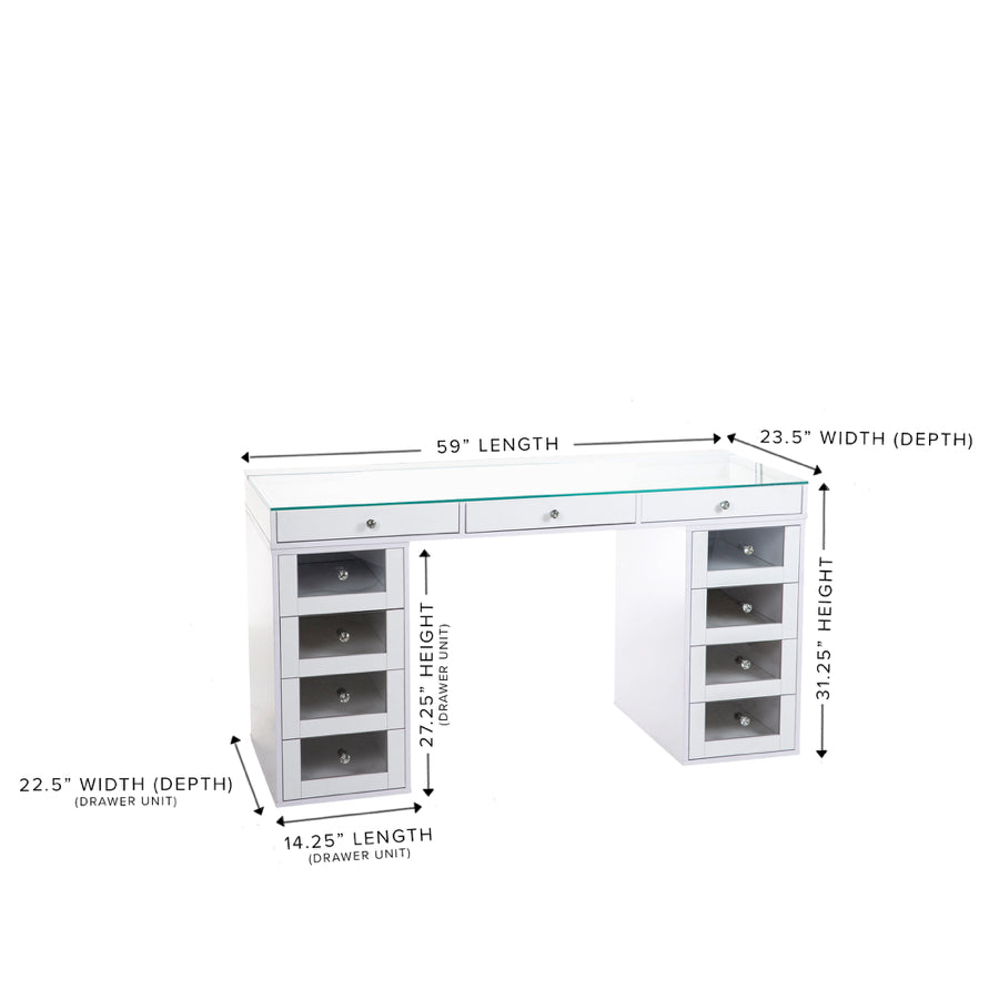 SlayStation 2.0 Glass Tabletop and 4 Drawer Units Bundle