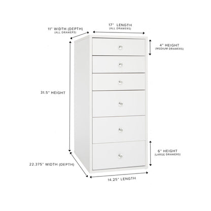 SlayStation® 6 Drawer Makeup Vanity Storage Unit
