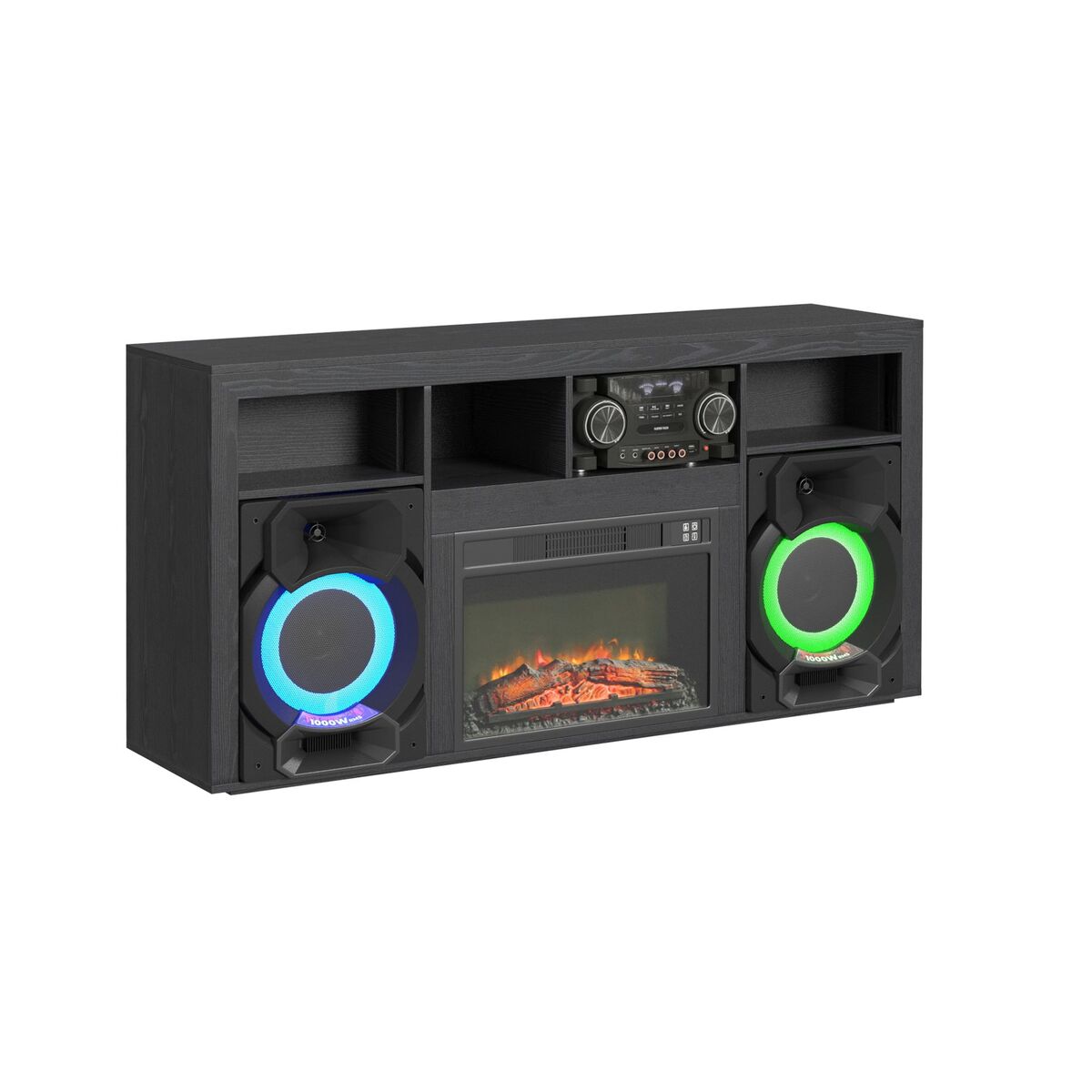 St. Cloud Fireplace with Sound System in Black