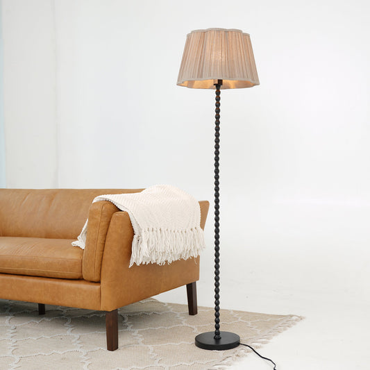 Stello Floor Lamp Natural and Black