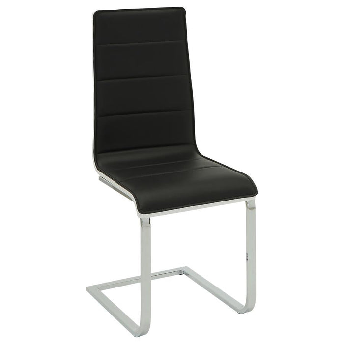 Broderick Upholstered Side Chairs Black and White