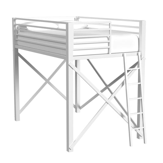 Talia Full Loft Bunk and Ladder in White