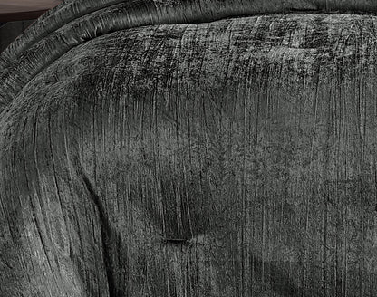 Taos 7 pc Velvet Comforter Charcoal