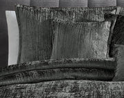 Taos 7 pc Velvet Comforter Charcoal