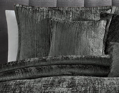 Taos 7 pc Velvet Comforter Charcoal