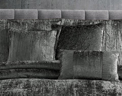 Taos 7 pc Velvet Comforter Charcoal
